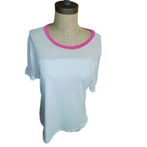GGBlue Size M Medium Semi Sheer STRETCH Activewear Pickleball Tennis top